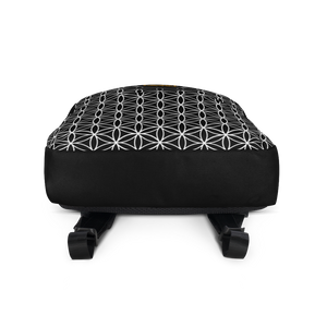 TRILLYYON - Black & White  - Flower Of Life Pocket Backpack