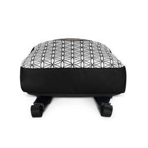 TRILLYYON - White & Black - Flower Of Life Pocket Backpack