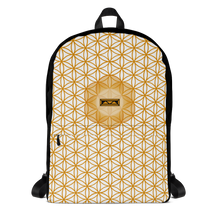 Load image into Gallery viewer, TRILLYYON - White &amp; Gold - Flower Of Life Pocket Backpack