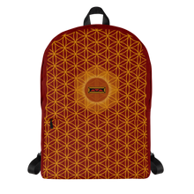 Load image into Gallery viewer, TRILLYYON - Red  - Flower Of Life Pocket Backpack