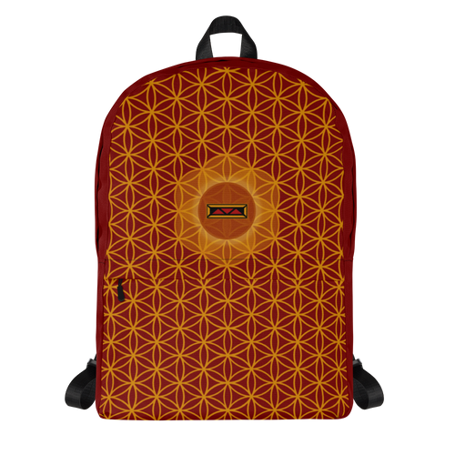 TRILLYYON - Red  - Flower Of Life Pocket Backpack