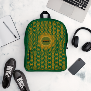 TRILLYYON - Blue  - Flower Of Life Pocket Backpack