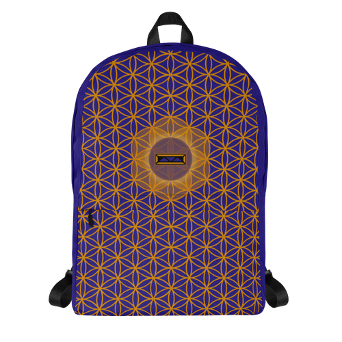 TRILLYYON - Blue  - Flower Of Life Pocket Backpack