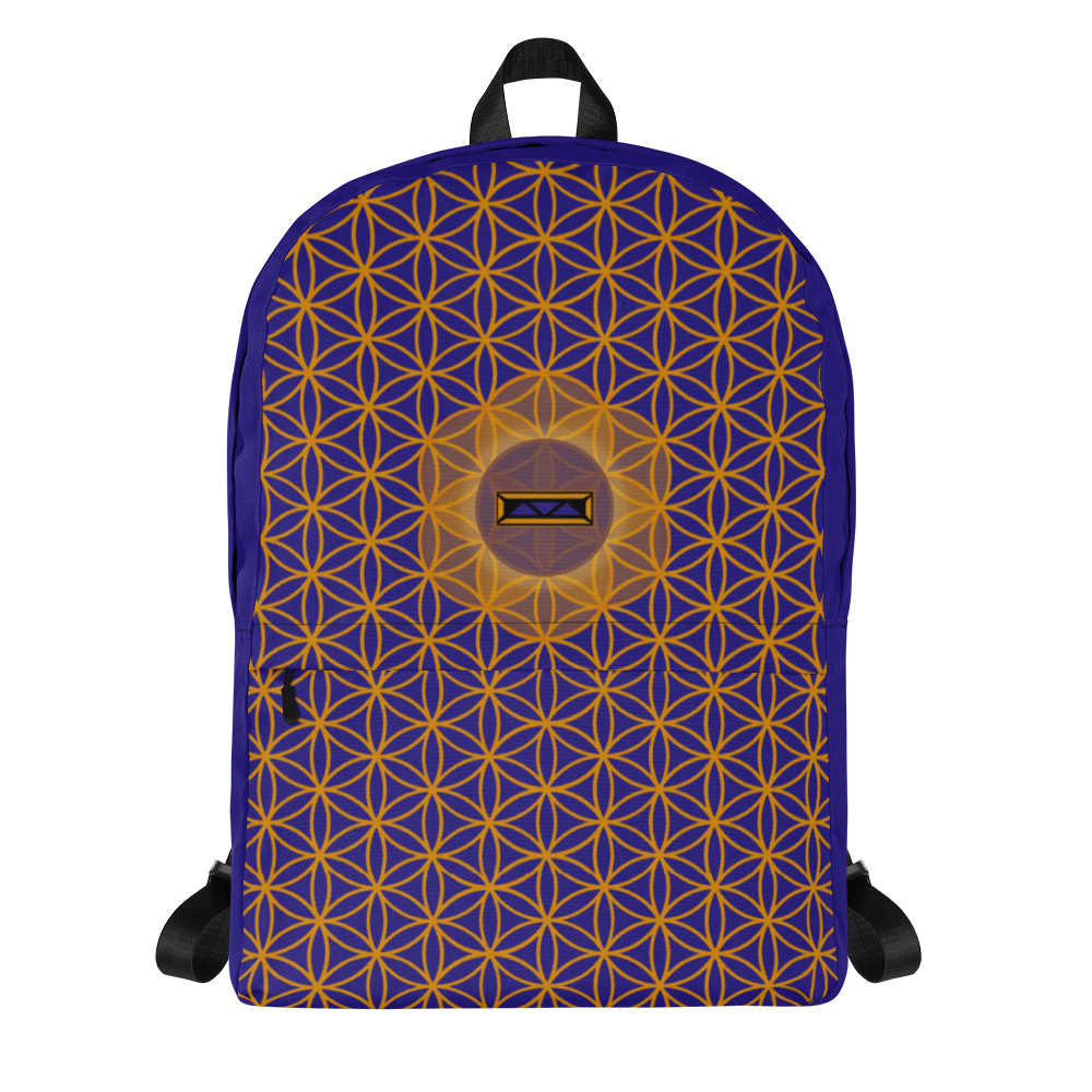 TRILLYYON - Blue  - Flower Of Life Pocket Backpack