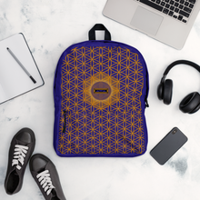Load image into Gallery viewer, TRILLYYON - Blue  - Flower Of Life Pocket Backpack