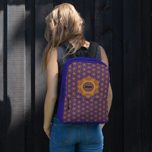 Load image into Gallery viewer, TRILLYYON - Blue  - Flower Of Life Pocket Backpack