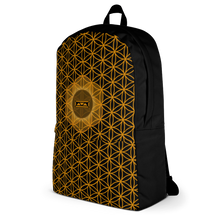 Load image into Gallery viewer, TRILLYYON - Black &amp; Gold - Flower Of Life Pocket Backpack