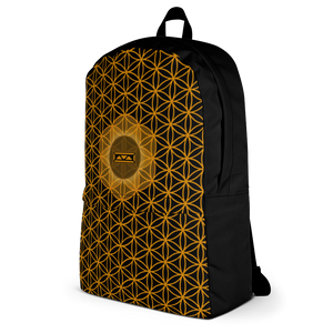 TRILLYYON - Black & Gold - Flower Of Life Pocket Backpack