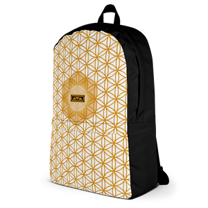 TRILLYYON - White & Gold - Flower Of Life Pocket Backpack