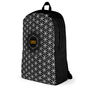 TRILLYYON - Black & White  - Flower Of Life Pocket Backpack