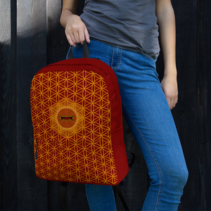TRILLYYON - Red  - Flower Of Life Pocket Backpack