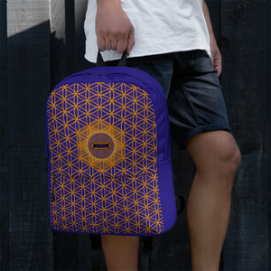TRILLYYON - Blue  - Flower Of Life Pocket Backpack