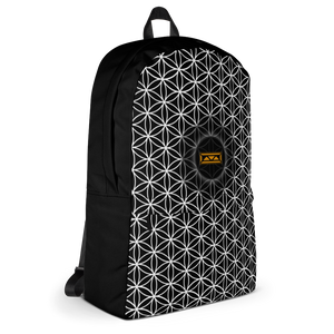 TRILLYYON - Black & White  - Flower Of Life Pocket Backpack