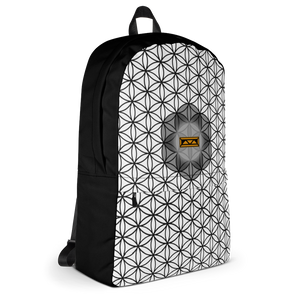 TRILLYYON - White & Black - Flower Of Life Pocket Backpack