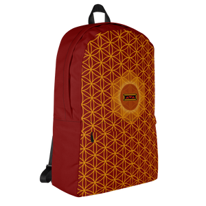 TRILLYYON - Red  - Flower Of Life Pocket Backpack