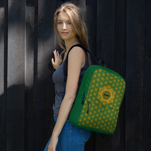 TRILLYYON - Blue  - Flower Of Life Pocket Backpack