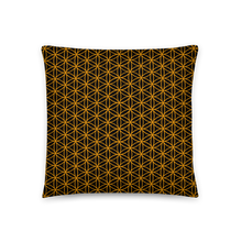 Load image into Gallery viewer, TRILLYYON - Black &amp; Gold - Flower Of Life Pillows