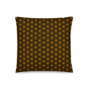 TRILLYYON - Black & Gold - Flower Of Life Pillows