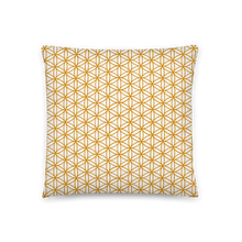 Load image into Gallery viewer, TRILLYYON - White &amp; Gold - Flower Of Life Pillows