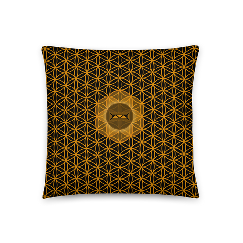 TRILLYYON - Black & Gold - Flower Of Life Pillows