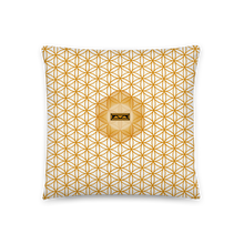 Load image into Gallery viewer, TRILLYYON - White &amp; Gold - Flower Of Life Pillows