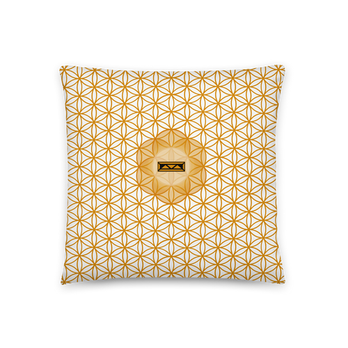 TRILLYYON - White & Gold - Flower Of Life Pillows
