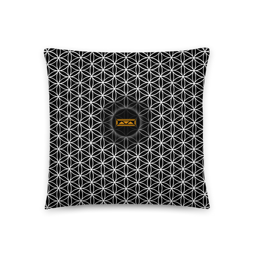 TRILLYYON - Black & White  - Flower Of Life Pillows