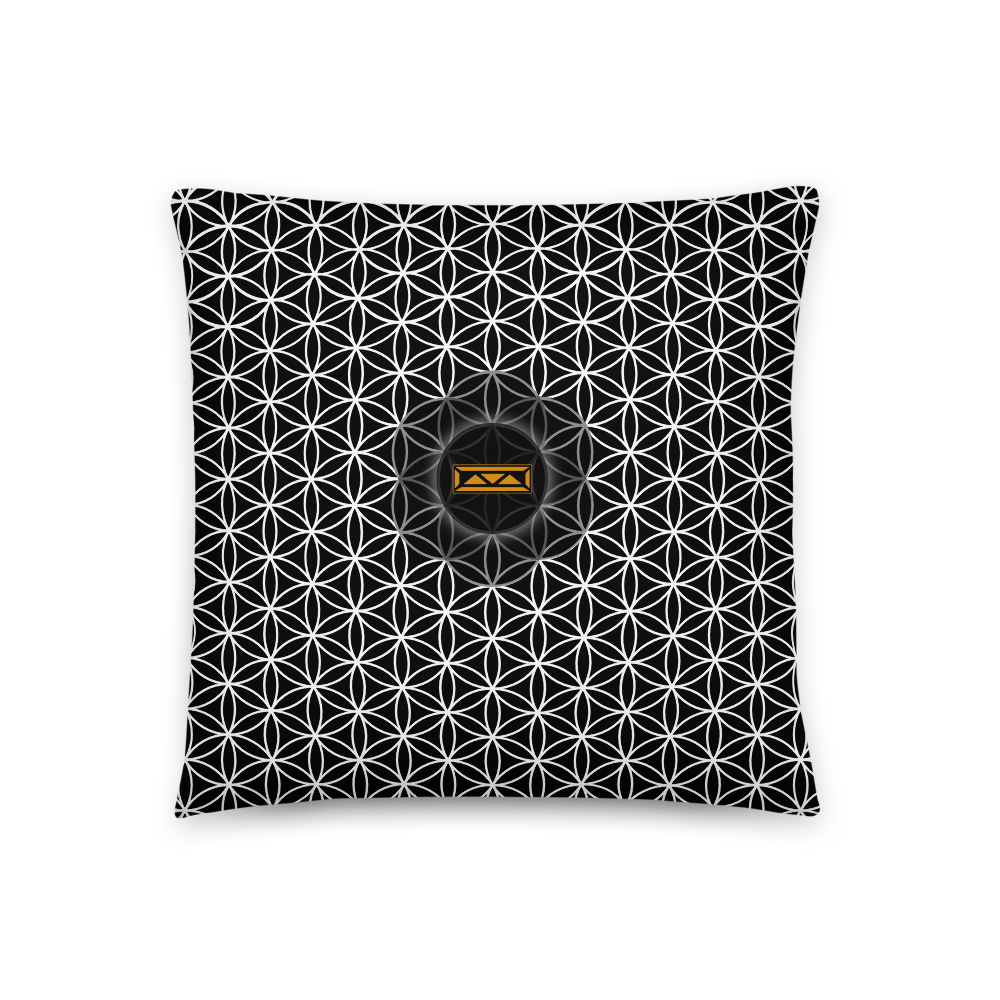 TRILLYYON - Black & White  - Flower Of Life Pillows