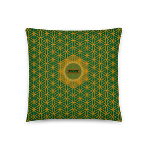 TRILLYYON - Green  - Flower Of Life Pillows
