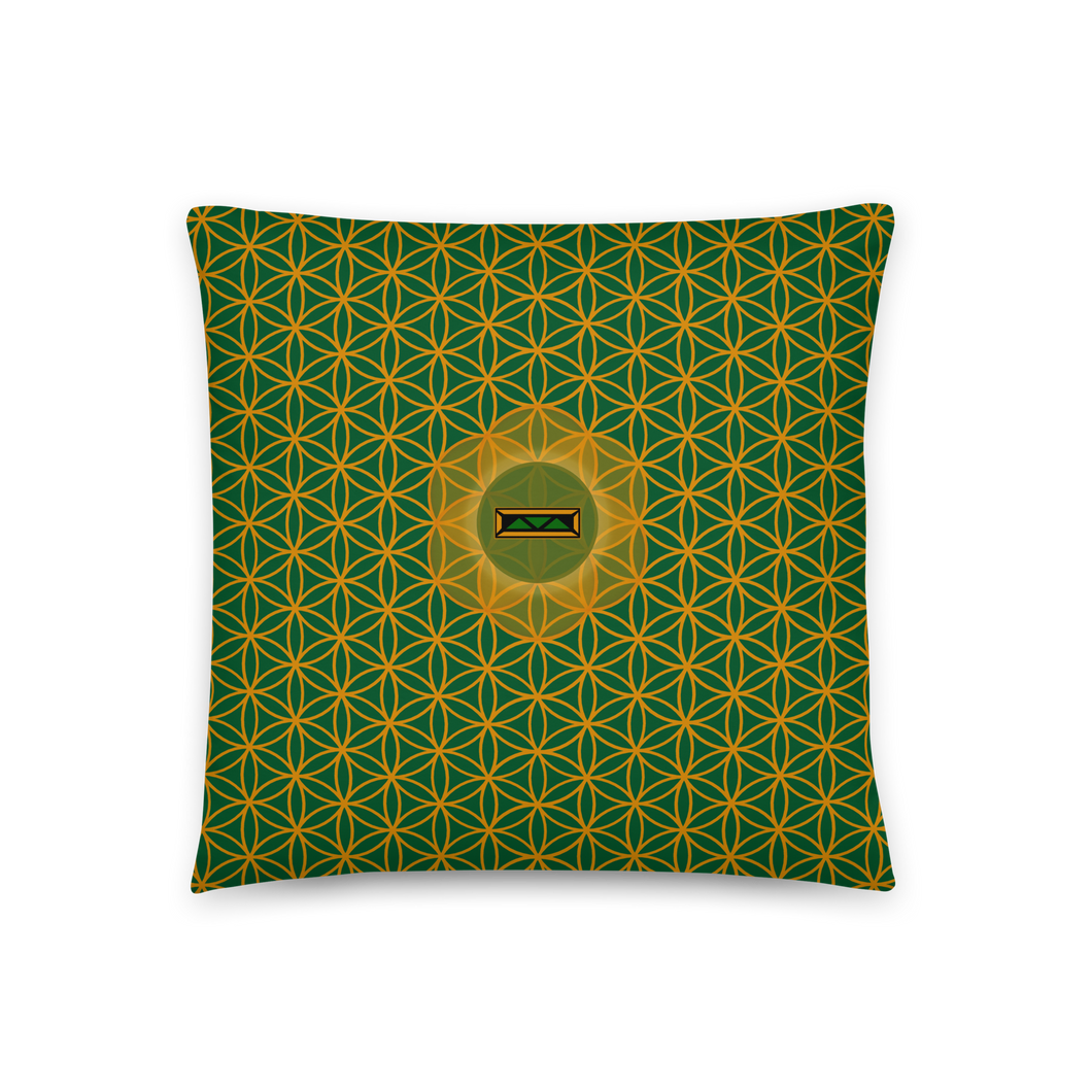 TRILLYYON - Green  - Flower Of Life Pillows
