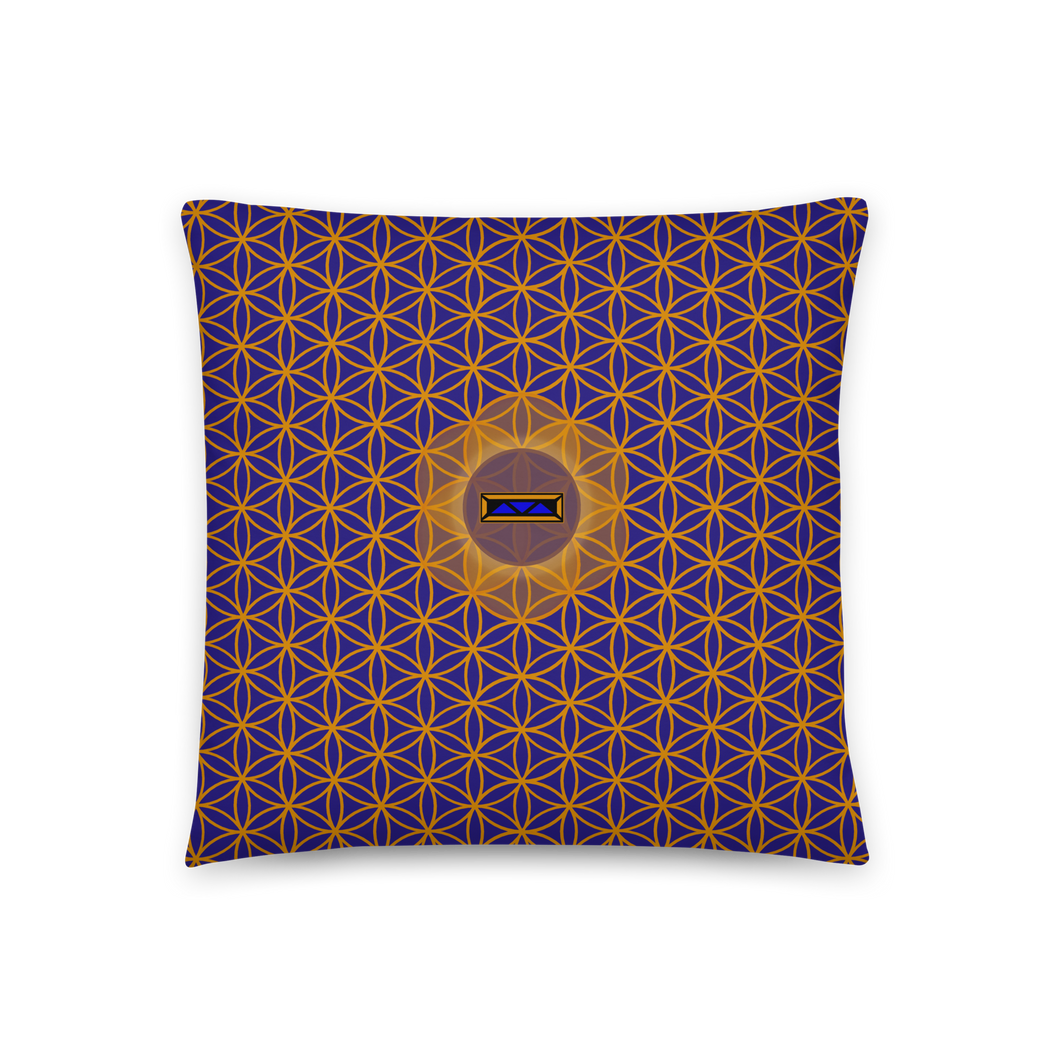 TRILLYYON - Blue  - Flower Of Life Pillows