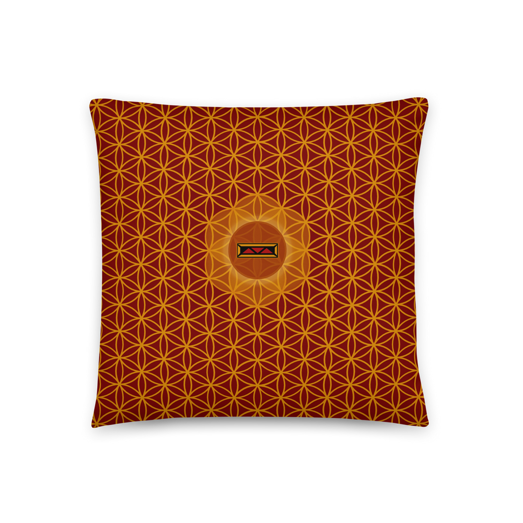 TRILLYYON - Red  - Flower Of Life Pillows
