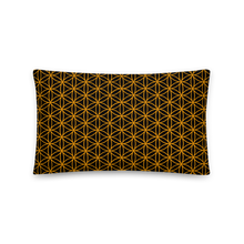 Load image into Gallery viewer, TRILLYYON - Black &amp; Gold - Flower Of Life Pillows