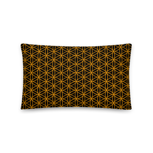 TRILLYYON - Black & Gold - Flower Of Life Pillows