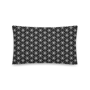 TRILLYYON - Black & White  - Flower Of Life Pillows
