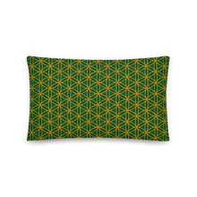 Load image into Gallery viewer, TRILLYYON - Green  - Flower Of Life Pillows