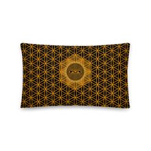 Load image into Gallery viewer, TRILLYYON - Black &amp; Gold - Flower Of Life Pillows