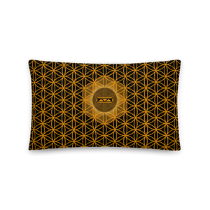 TRILLYYON - Black & Gold - Flower Of Life Pillows