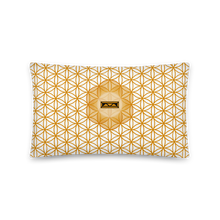 Load image into Gallery viewer, TRILLYYON - White &amp; Gold - Flower Of Life Pillows