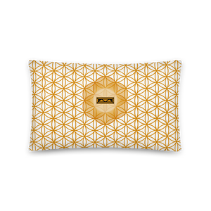 TRILLYYON - White & Gold - Flower Of Life Pillows
