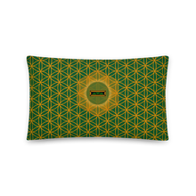 Load image into Gallery viewer, TRILLYYON - Green  - Flower Of Life Pillows