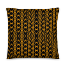Load image into Gallery viewer, TRILLYYON - Black &amp; Gold - Flower Of Life Pillows