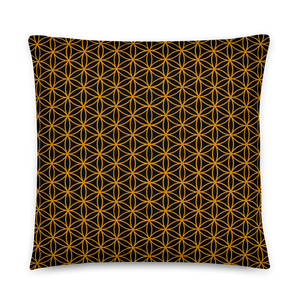 TRILLYYON - Black & Gold - Flower Of Life Pillows