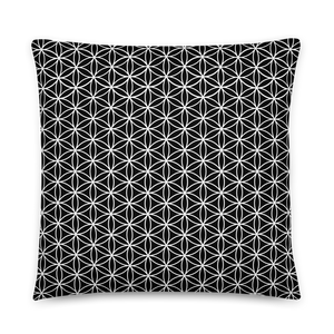 TRILLYYON - Black & White  - Flower Of Life Pillows