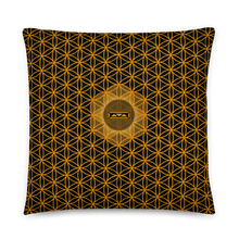 Load image into Gallery viewer, TRILLYYON - Black &amp; Gold - Flower Of Life Pillows