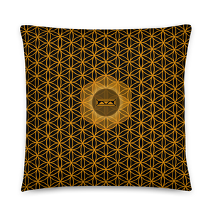 TRILLYYON - Black & Gold - Flower Of Life Pillows