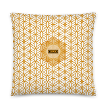 Load image into Gallery viewer, TRILLYYON - White &amp; Gold - Flower Of Life Pillows