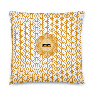 TRILLYYON - White & Gold - Flower Of Life Pillows