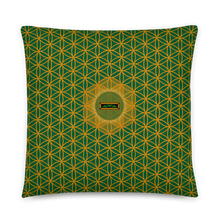 Load image into Gallery viewer, TRILLYYON - Green  - Flower Of Life Pillows