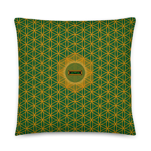 TRILLYYON - Green  - Flower Of Life Pillows